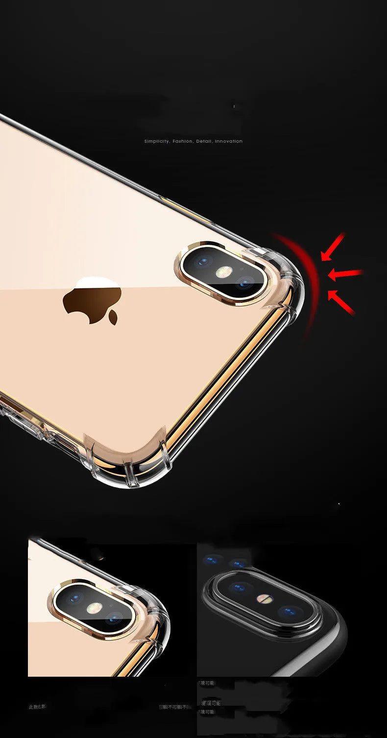 Transparent white silicone protective case for iPhone showing back and side coverage