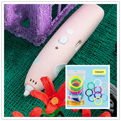 A versatile 3D printing pen with adjustable temperature, eco-friendly materials, and vibrant color options for unleashing your creativity.