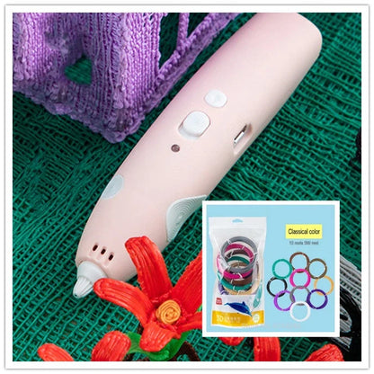 A versatile 3D printing pen with adjustable temperature, eco-friendly materials, and vibrant color options for unleashing your creativity.
