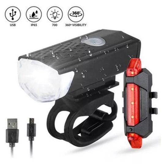 USB rechargeable bicycle front light in multiple colors for enhanced night riding safety