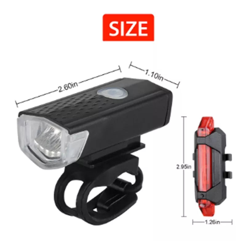 USB rechargeable bicycle front light in multiple colors for enhanced night riding safety