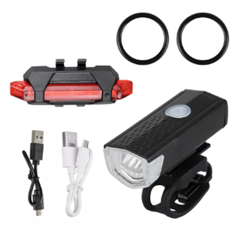 USB rechargeable bicycle front light in multiple colors for enhanced night riding safety