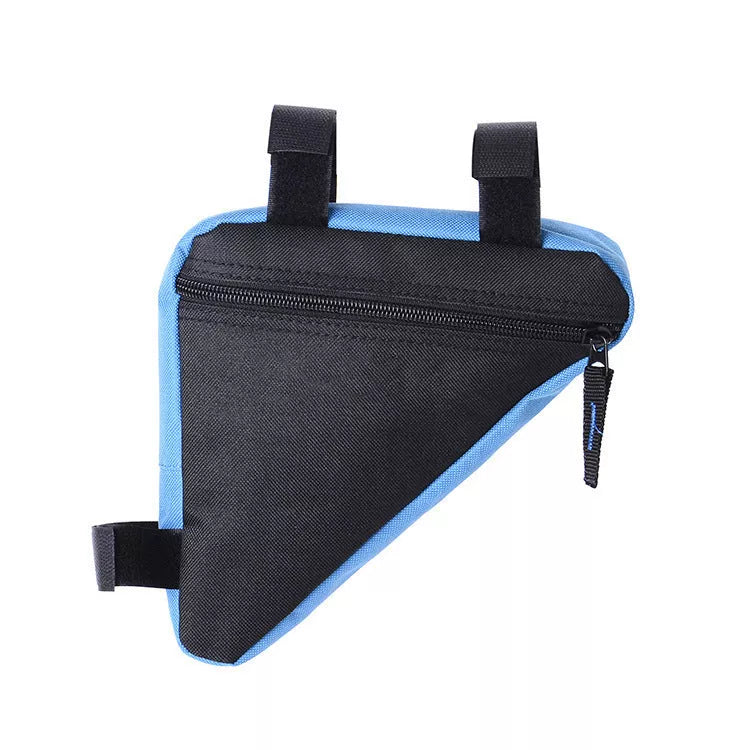 Mini Triangle Bicycle Bag in black, red, or blue for waterproof storage
