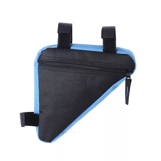 Mini Triangle Bicycle Bag in black, red, or blue for waterproof storage