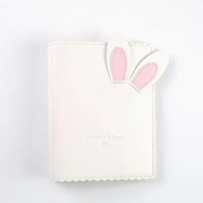 Cute Bunny Mini Album in pink, blue, or white showing compact size and loose-leaf pages