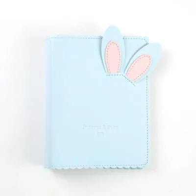 Cute Bunny Mini Album in pink, blue, or white showing compact size and loose-leaf pages