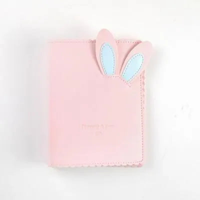 Cute Bunny Mini Album in pink, blue, or white showing compact size and loose-leaf pages