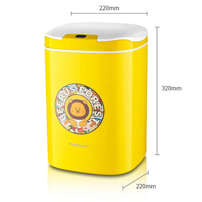 Touchless automatic trash can with motion sensor for convenient waste disposal in home or office