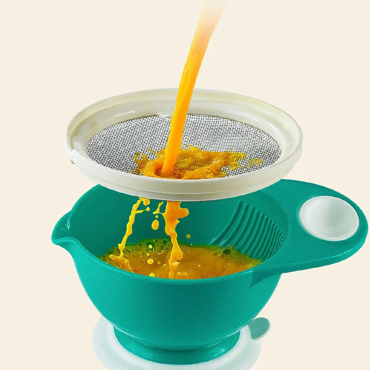 Multifunctional baby food mill and grinder set with large capacity grinding bowl for mashing, grinding, and juicing fruits and vegetables