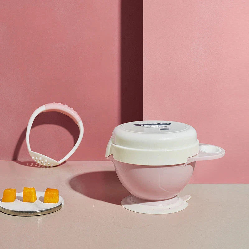 Multifunctional baby food mill and grinder set with large capacity grinding bowl for mashing, grinding, and juicing fruits and vegetables