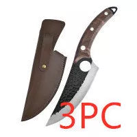 Hand forged boning knife with walnut handle and 5Cr15MoV steel blade