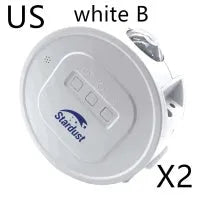 USB-powered Ocean Star Projection Night Light with rotating lamp body on a table.
