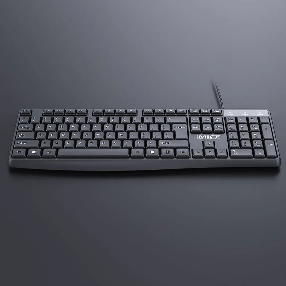 KM-520 wired keyboard and mouse set in black with USB connection, 104 keys and 1200dpi photoelectric mouse
