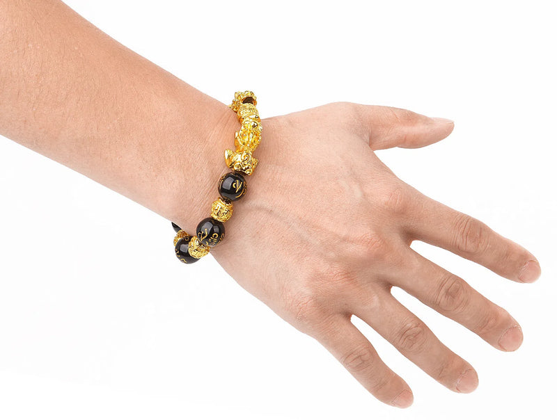 Retro Six-Character Mantra Beads Bracelet Alloy Electroplated Couple Style Animal Zodiac Design 10mm Beaded Bracelet Unisex Jewellery