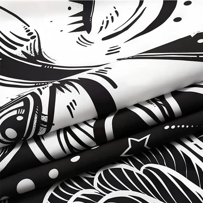 European-style geometric abstraction Halloween polyester tapestry, 200x150cm square hanging with machine-woven patterns