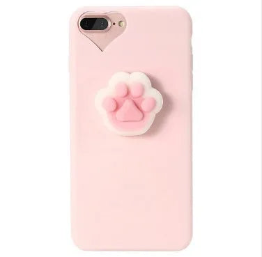 3D cartoon cat design silicone phone case for iPhone with soft TPU construction