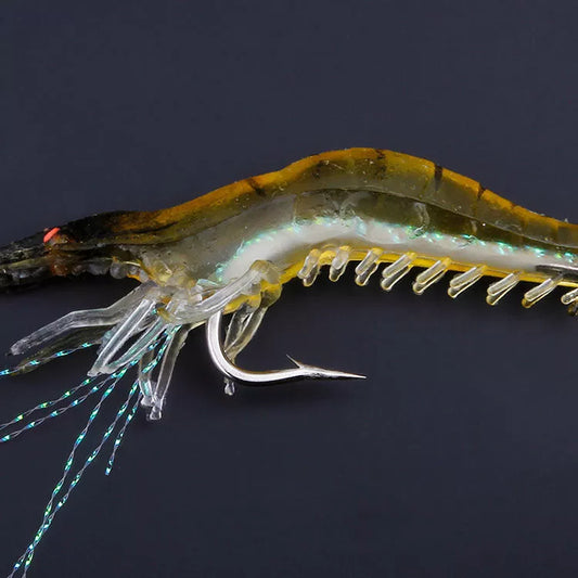 SK-46 Shi Hang Shrimp fishing lure with hook in various colors for river fishing