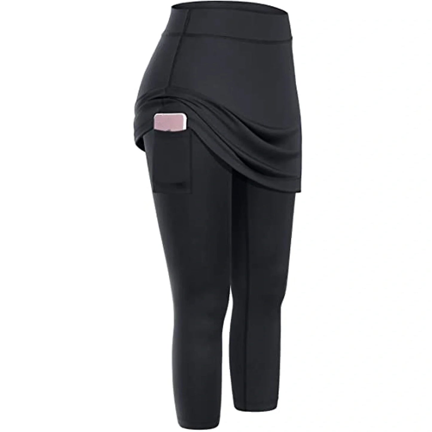 Women's tennis skirted leggings with pockets in various colors