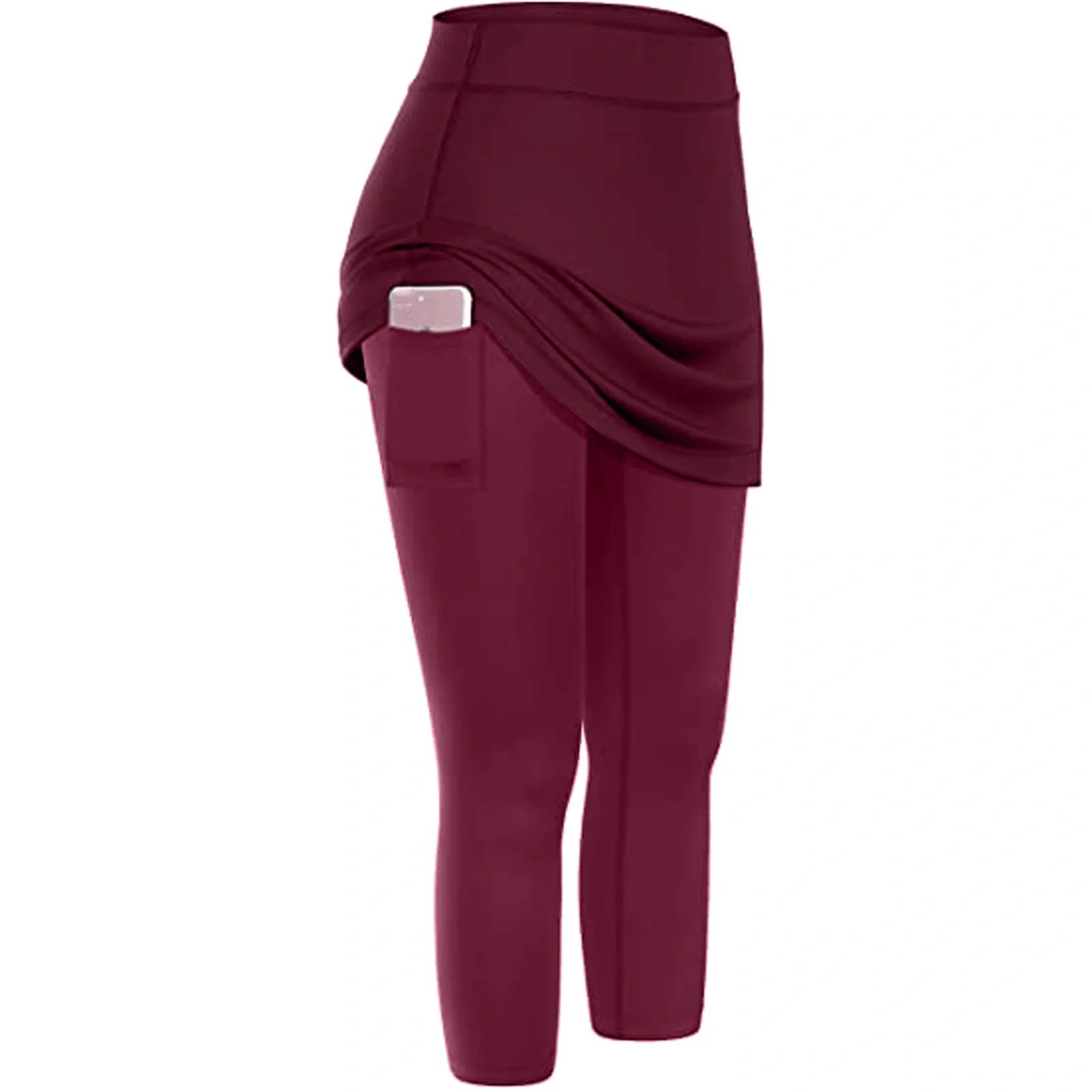 Women's tennis skirted leggings with pockets in various colors