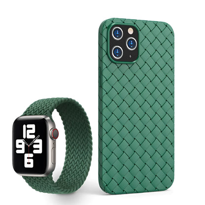 Woven breathable soft TPU iPhone case in multiple solid colours