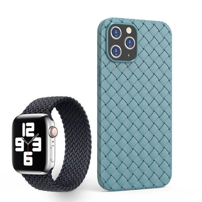 Woven breathable soft TPU iPhone case in multiple solid colours