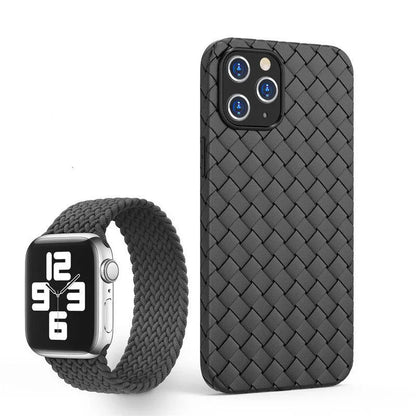 Woven breathable soft TPU iPhone case in multiple solid colours