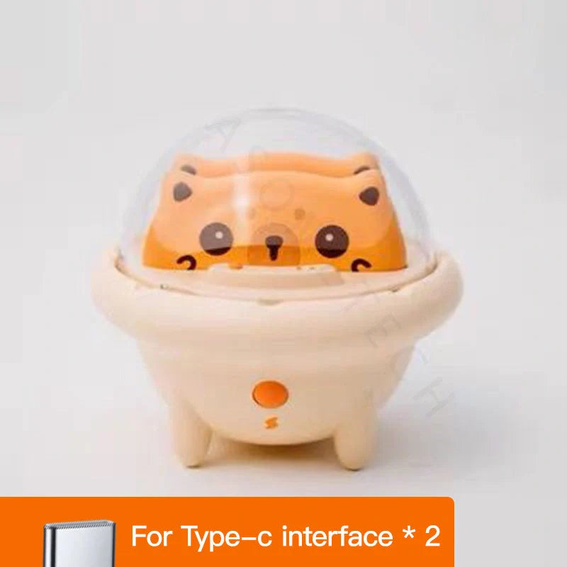 DuoXin Spaceship Cute Pet Portable Charger with cute cat design