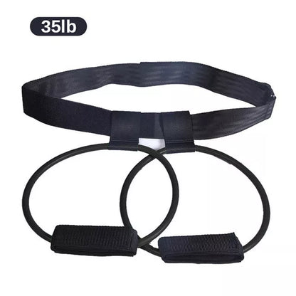 Latex resistance pull rope for leg and buttocks workouts in black, red, blue, and green