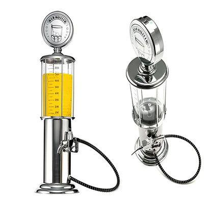 Chrome beverage dispenser with 1000cc capacity on 11.5cm square base