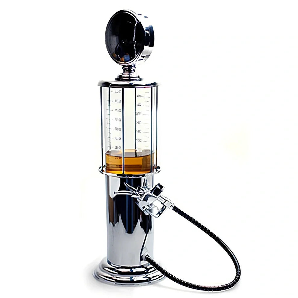 Chrome beverage dispenser with 1000cc capacity on 11.5cm square base