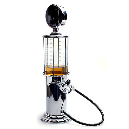 Chrome beverage dispenser with 1000cc capacity on 11.5cm square base