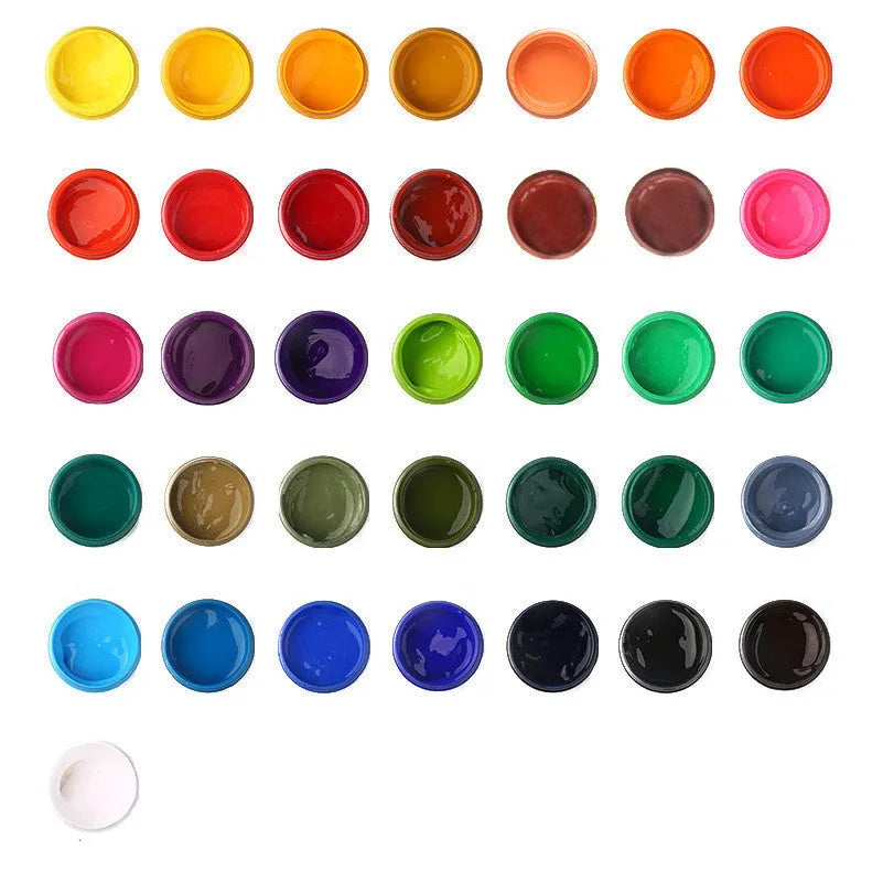 Bottled gouache paint set with 100g pigments in eight colours for beginner art projects