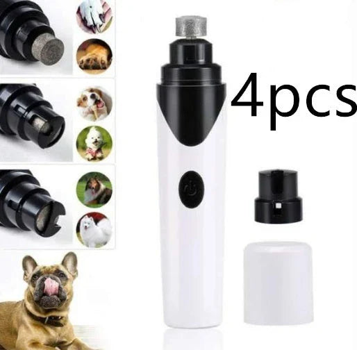 Electric pet nail grinder with low vibration and quiet operation, suitable for cats, small and medium dogs, and other furry pets