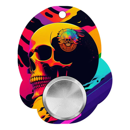 Customizable fidget spinner toy with keychain, available in various designs for stress relief and focus