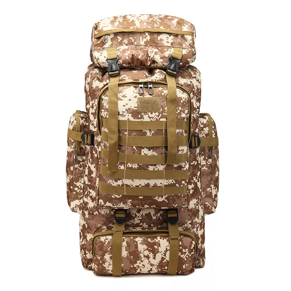 Durable Oxford Cloth Large Capacity Outdoor Sports Mountaineering Bag in camouflage pattern