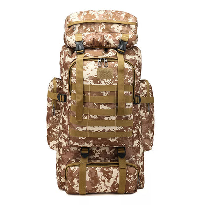 Durable Oxford Cloth Large Capacity Outdoor Sports Mountaineering Bag in camouflage pattern