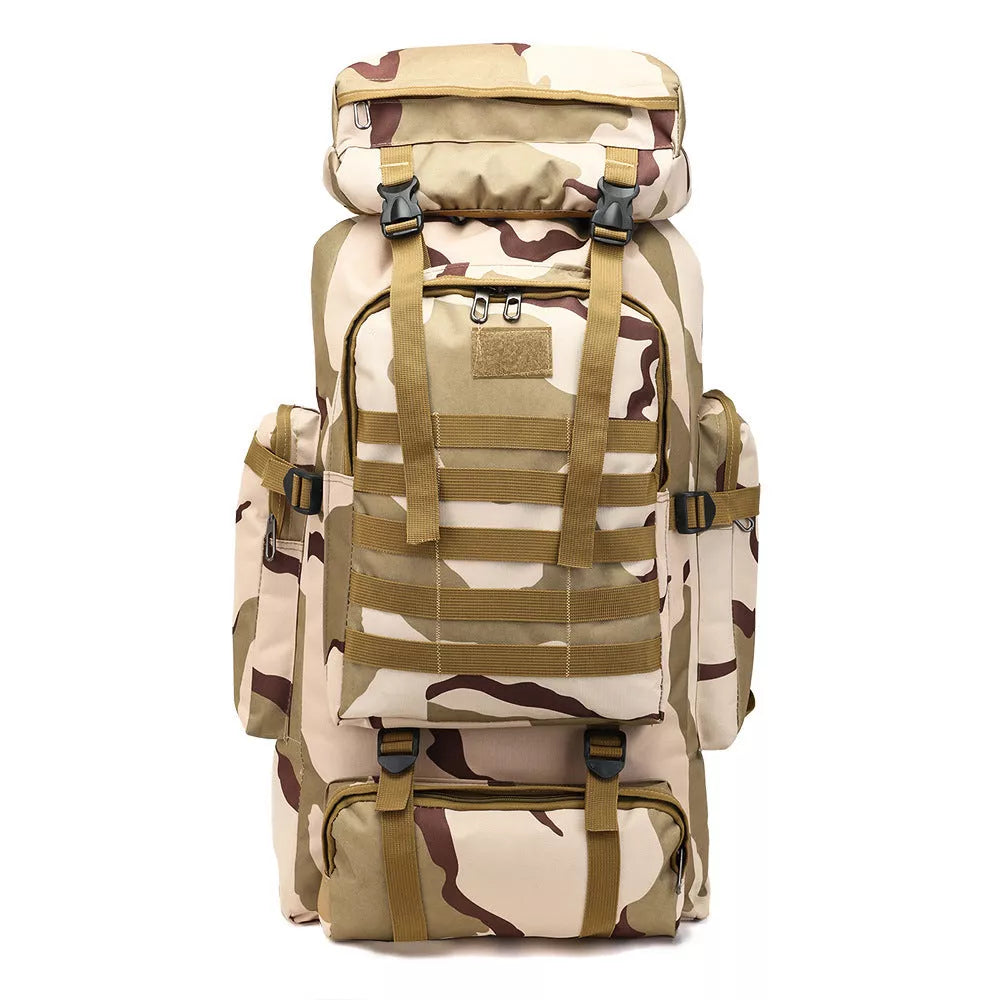Durable Oxford Cloth Large Capacity Outdoor Sports Mountaineering Bag in camouflage pattern