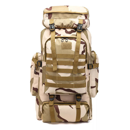 Durable Oxford Cloth Large Capacity Outdoor Sports Mountaineering Bag in camouflage pattern