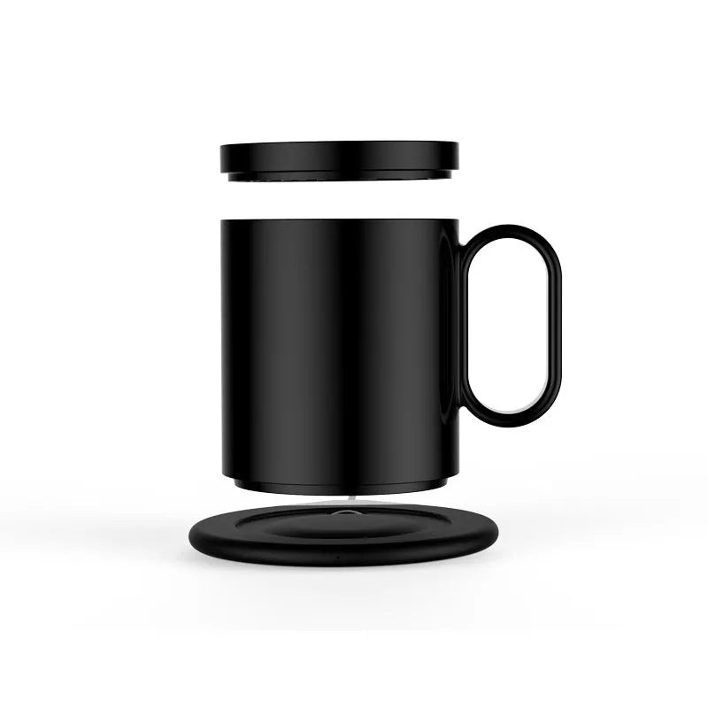 Wireless Charger Induction Multifunctional USB Warm Heating Coaster Mug with High Temperature Strengthened Porcelain Cup 350ML Capacity Constant Temperature 55℃ Black or White Colour Choice