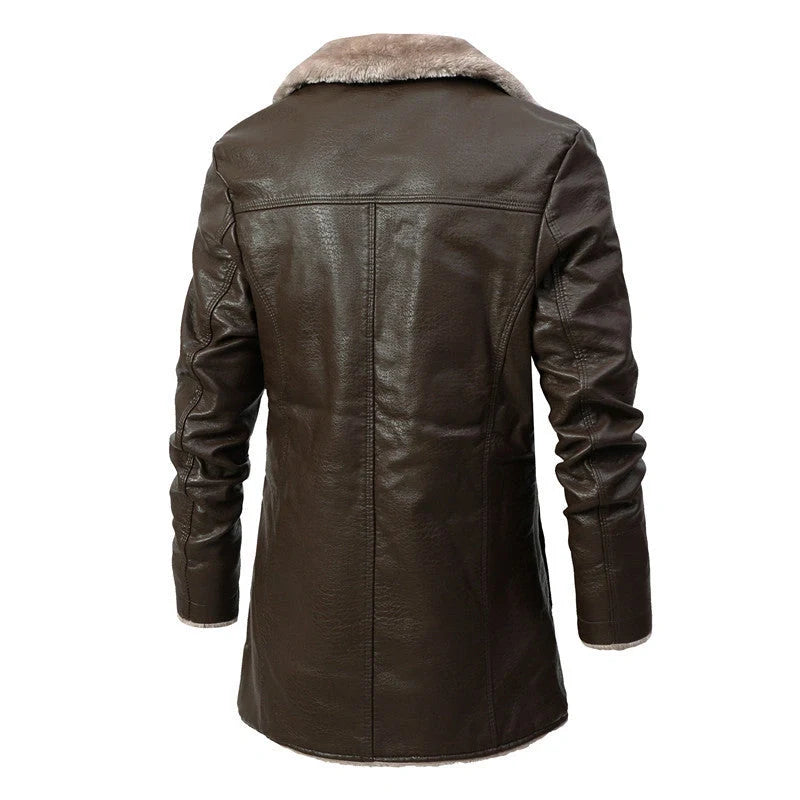 Hhomeenjoy Premium Leather Jacket for Cozy Winter Comfort