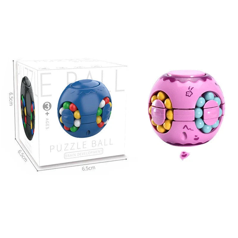 Interactive Magic Bean Toy with rotating colorful beads for stress relief and brain development