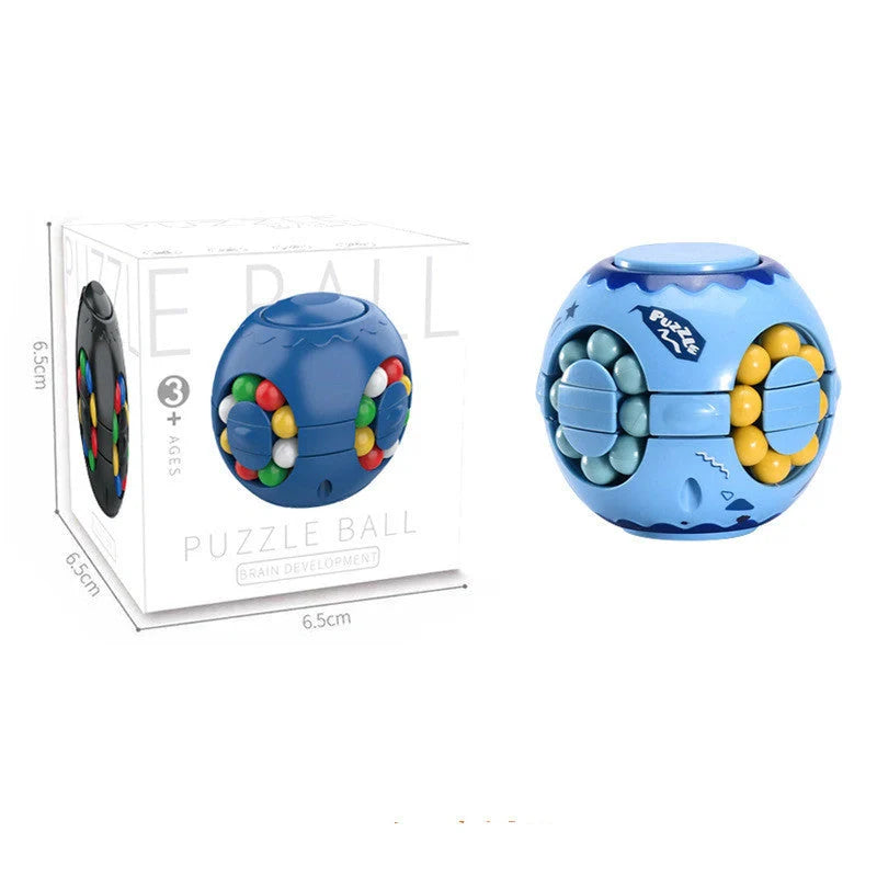 Interactive Magic Bean Toy with rotating colorful beads for stress relief and brain development