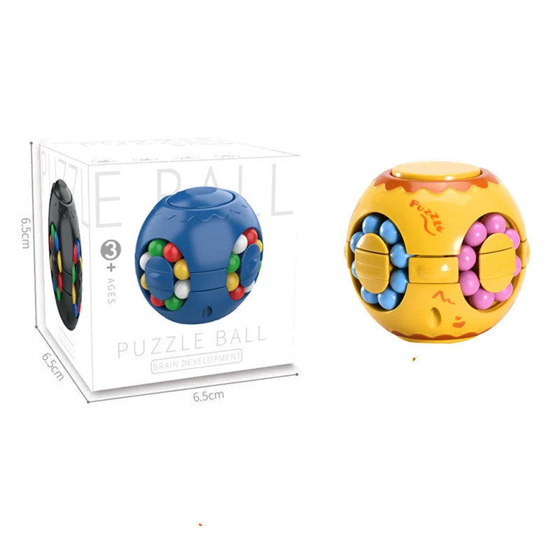 Interactive Magic Bean Toy with rotating colorful beads for stress relief and brain development