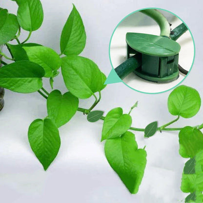 Adjustable leaf-shaped plant clips made of eco-friendly ABS resin material for supporting climbing vines and greenery