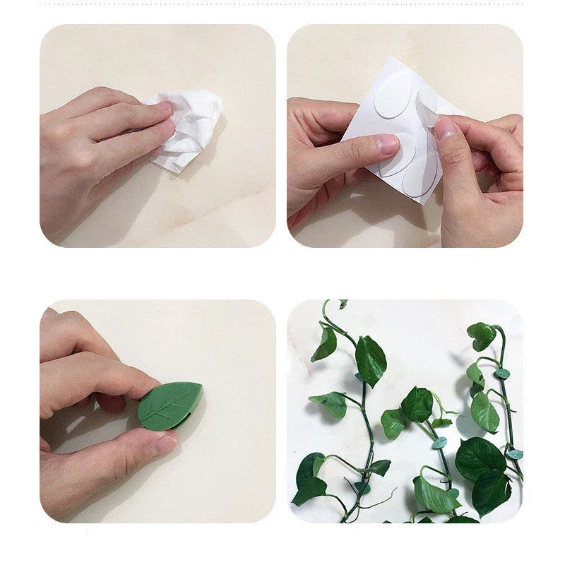 Adjustable leaf-shaped plant clips made of eco-friendly ABS resin material for supporting climbing vines and greenery