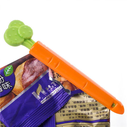 Moisture-Proof Carrot Shaped Bag Clips for Sealing and Organizing Food Bags