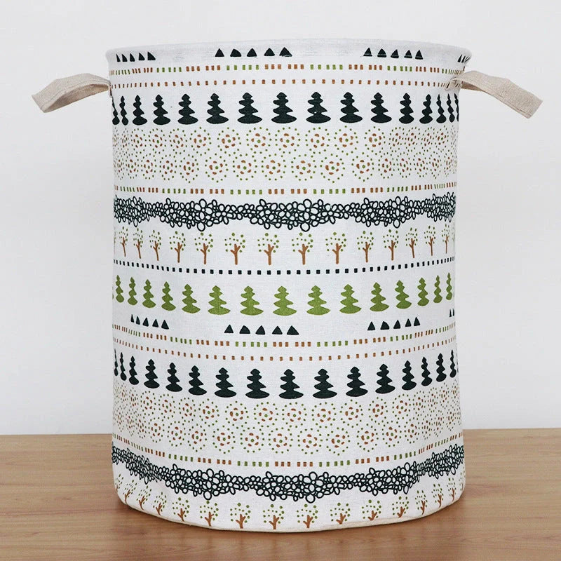 European-style cotton linen laundry basket in elegant designs for stylish home organization