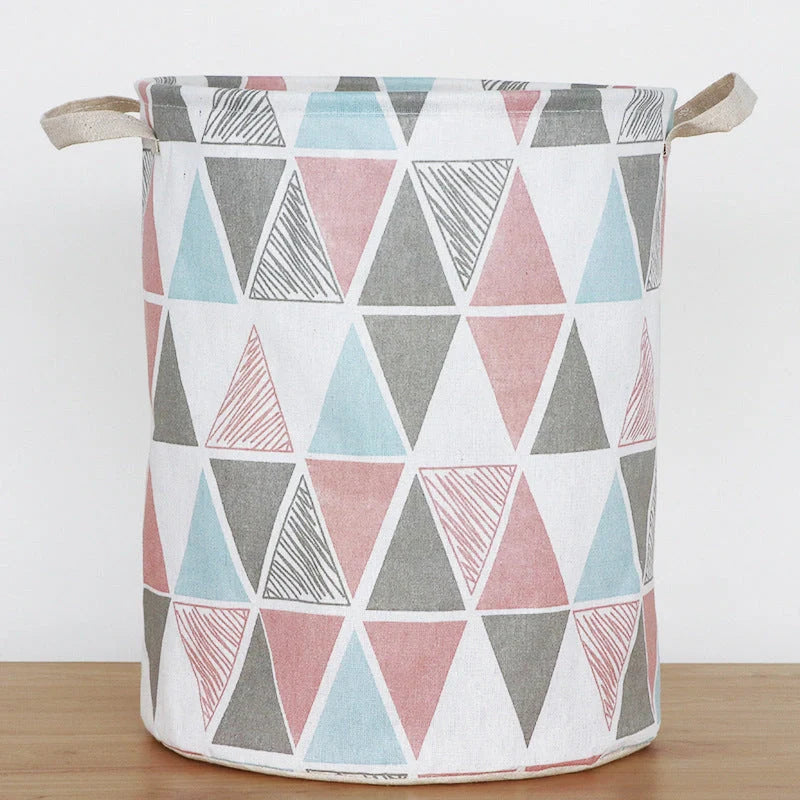 European-style cotton linen laundry basket in elegant designs for stylish home organization