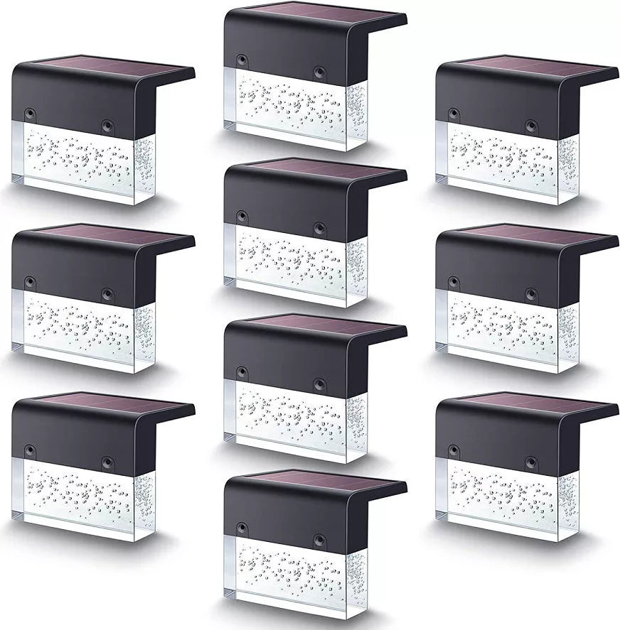 Waterproof RGB LED Solar Step Fence Light for outdoor decoration and illumination