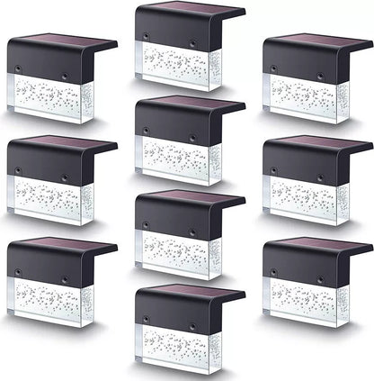 Waterproof RGB LED Solar Step Fence Light for outdoor decoration and illumination